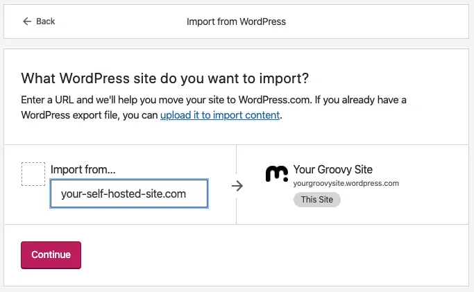 نقل موقعك من WordPress.org إلى WordPress.com